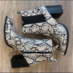 Snake skin booties!